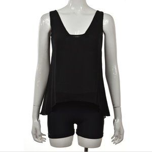 Diane Von Furstenberg 100% Silk Shell Top - Size 6, Black